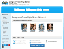 Tablet Screenshot of langhamcreekhighschool.org
